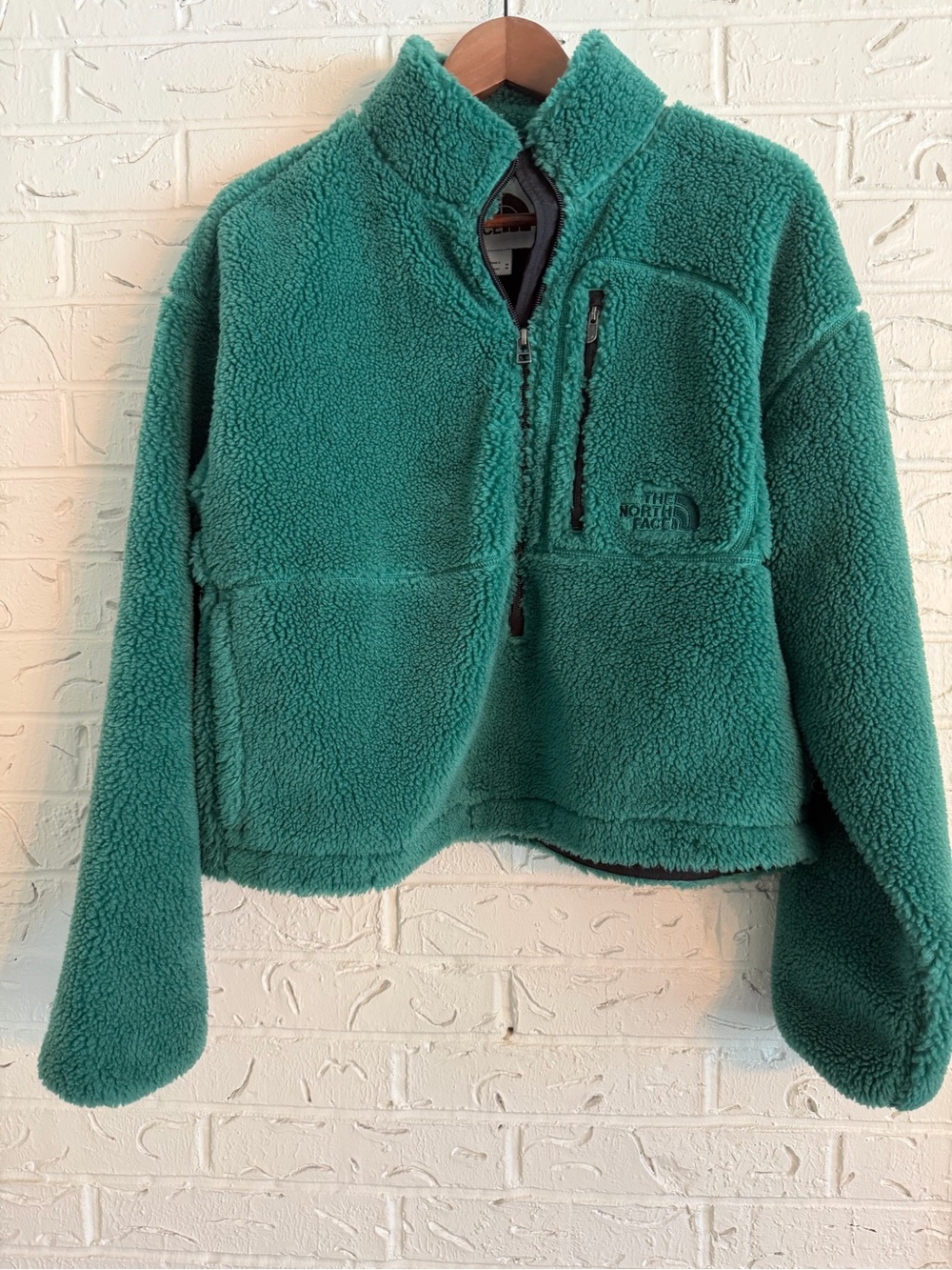 The North Face Teal Sherpa Half-Zip Pullover Jacket - Like New!
